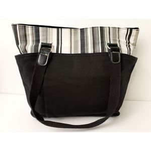 Black & White Striped Bag